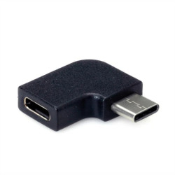 Adapter VALUE, USB 3.2 Gen 2, typ C - C, M/F, kąt 90, czarny