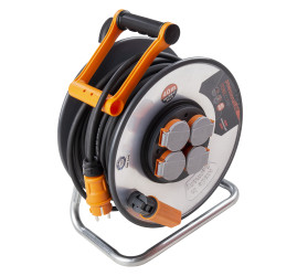 Bęben kablowy 40m 4 gniazda Szpula kablowa typ Typ F - niemieckie Schuko CEE 7/7 niemieckie Schuko/francuskie 230 V AC