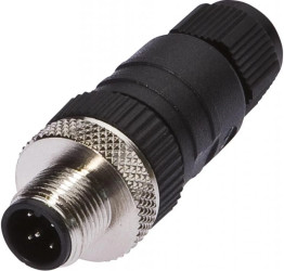 VK003029, Ø3-6,5mm, 4A, 60V, -25-90C, M12 Męskie 5pin, IP67, PBT
