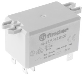 Przekaźnik mocy 12V dc DPST Finder 1.7W, montaż kołnierzowy 85Ω Szybkie łączenie