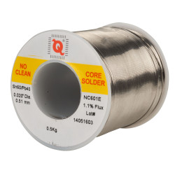 Qualitek Solder Wire 60/40 NC601E Rosin Free No Clean Flux 1.1% 0.51mm 500g Reel