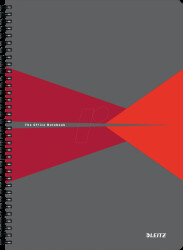 46481025 A4 spiral notebook, lined, 90 sheets, red