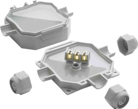 Raytech 84061 Gniazdo przyłączeniowe (D x S x W) 90 x 90 x 45 mm szary błyszczący IP69K 1 szt.