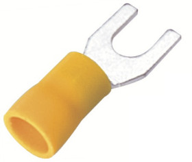 Konektor zaciskowy płaski Izolowane, 4.3mm, Żółty 10AWG 6mm² 12AWG 4mm² RS PRO