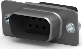 D-Sub plug, 9 pole, standard, unequipped, straight, crimp connection, 1658642-1