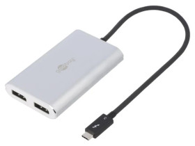 USB.C-ADAP-13 Adapter USB 3.0 DisplayPort gniazdo x2 0,45m czarny biały
