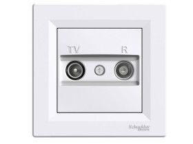 ASFORA Gniazdo antenowe R/TV końcowe (1dB) białe z ramką EPH3300121 SCHNEIDER ELECTRIC