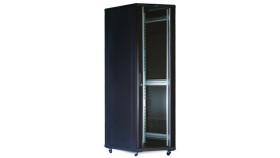 Szafa Stojąca Rack 19 42U 600X600mm Drzwi Szklane Czarna Toten G7