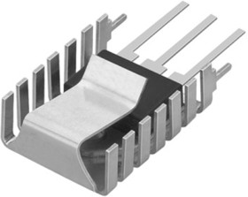 Clip-on heatsink, (L x W x H) 27 x 20 x 9 mm, 20.2 K/W, solderable surface, 10035041