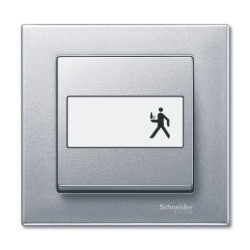 Merten System M Klawisz pojedynczy z polem opisowym aluminiowy MTN433360