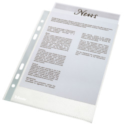Esselte 23782 Multipunched Pocket A5 Open Top Economy 50 Micron Pack of 100