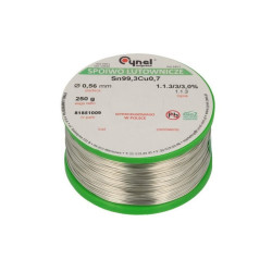 CYNA BEZOŁOWIOWA Sn99Cu07 0,56mm 0,25kg CYNEL