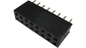 Złącze szpilkowe 16-pinowe raster: 2.54mm 2-rzędowe RND Przewlekany