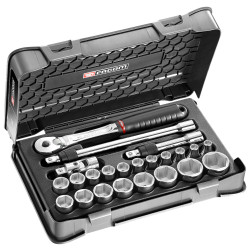 Zestaw nasadek rozmiar napędu 1/2 cala elementy: +23 Facom typ napędu Kwadratowy gniazdo 8 , 9 , 10 , 11 , 12 , 13 , 14