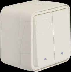 50753532 Jalousie-Serientaster mit Aufdruck Symbol Pfeil AP W.1, polarwei