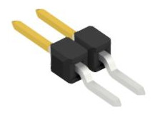 Pin header, 2 pole, pitch 2.54 mm, straight, black, 10050146