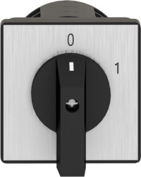 Changeover switch, left: 330°, right: 30°, rotary actuator, 3 pole, 690 V, (W x H x D) 64 x 64 x 106 mm, front mounting, K30F013