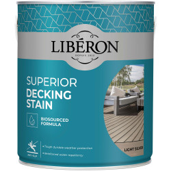 Liberon 126120 Superior Decking Stain Light Silver 2.5 litre