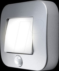 4058075260672 Night light, 14 lm, battery-operated, with motion sensor, silver