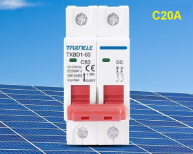 Wyłącznik nadprądowy Bezpiecznik MCB DC 1000V 6kA 2P C20A