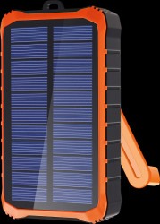 262678 Powerbank, 10,000 mAh, solar, with hand crank
