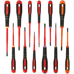 Bahco BE-9878SL BE-9878SL ERGO&#x2122; Slim VDE Insulated Screwdriver Set, 12 Piece