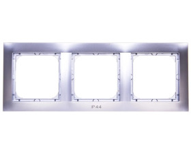 IMPRESJA Ramka potrójna do łączników IP44 srebrna RH-3Y/18