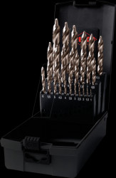 259215ERO 25-piece UC spiral drill set, FLOWSTEP TIP, HSSE-Co 5