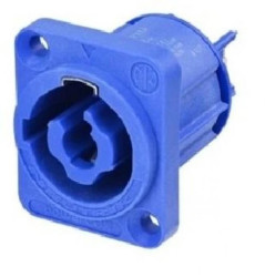 NEUTRIK Gniazdo tablicowe panelowe zasilające PowerCON 3-pin (2+PE) 20A 250V niebieskie NAC3MPXXA