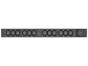 Vertiv Geist Basic, Podstawowy, 1U, Jednofazowy, Poziome, Czarny, 12 x gniazdo sieciowe
