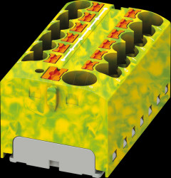 1153438 PTFIX 10/12X4 GNYE - Verteilerblock
