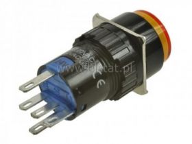 Przełącznik stabilny 16mm; LED 24V; pomarańczowy