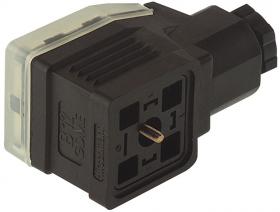 GDME 2011 styki 2+PE, dławik PG11, czarne, gniazdo na kabel pod wkładki elektron., Hirschmann, 933029100, GDME2011