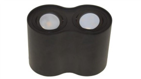 Oprawa Sufitowa Siroco Black Ruchoma Okrągła Alumi