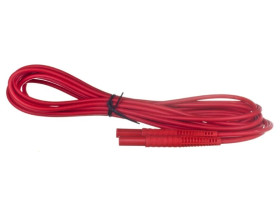 Przewód pomiarowy 5m czerwony /wtyki bananowe/ WAPRZ005REBB
