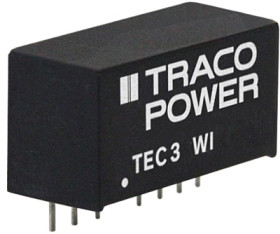 DC converter, 9-36 VDC, 3 W, 2 outputs, ±15 VDC, 81 % efficiency, TEC 3-2423WI