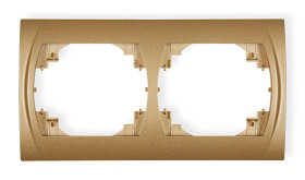 LOGO Ramka pozioma podwójna złoty metalik 8LRH-2