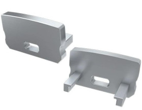 Końcówka profil MINI do LED A popiel z otworem