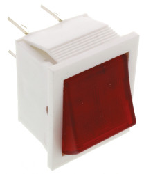 Przełącznik kołyskowy Wł.-wył. podświetlany 16 A DPST Czerwony Arcolectric (Bulgin) Ltd