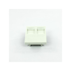 Płytka K45 2xRJ z osłoną KB76/9 biała CONNECT Kontakt-Simon