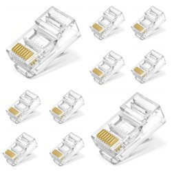 10x Wtyk RJ45 8p8c internetowy komputerowy UTP kat. 5e