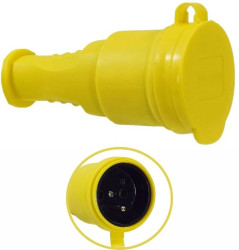 Gniazdo przenośne gumowe 16A 230V IP44 żółte AEI602279-Y