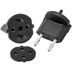 Max Hauri 169114 Adapter Piece 11/2-Pin Plug Black Fixed Adapter
