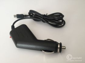 ŁADOWARKA SAMOCHODOWA GPS WEJŚCIE: 12-24V WYJŚCIE: 5V 1A WTYK: MINI USB KABEL: 115CM (LAD-SAM-MINIUSB-GPS115)