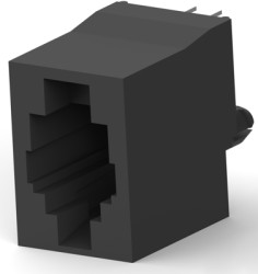 Socket, RJ9/RJ10/RJ22, 4 pole, 4P4C, Cat 3, solder connection, through hole, 5558872-1