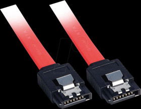 33452 SATA 6 Gb/s cable, straight, metal, 100 cm