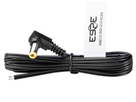 Kabel przewód DC dwużyłowy 2x0,52mm² wtyk kątowy 2,1x5,5 mm | 3m