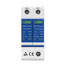 Qoltec Ogranicznik ochronnik przepięć DC 2P 1000V T2 C