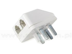 Przejście polsko-amerykańskie PT1 z dwoma złączami żeńskimi 6p4c