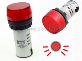 Kontrolka AD16-22S 230VAC czerw migająca 22mm